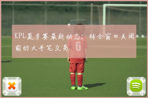 KPL夏季赛最新动态：转会窗口关闭前的大手笔交易